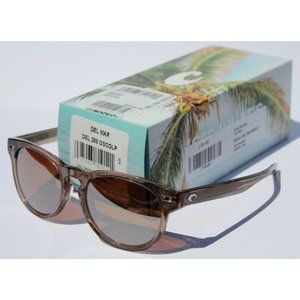 COSTA DEL MAR Del Mar POLARIZED Shiny Taupe Crystal/Copper Silver Mirror 580G
